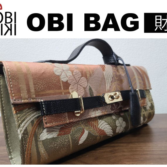 IKiOBI Bag – Cranes & Sakura Elegance Clutch