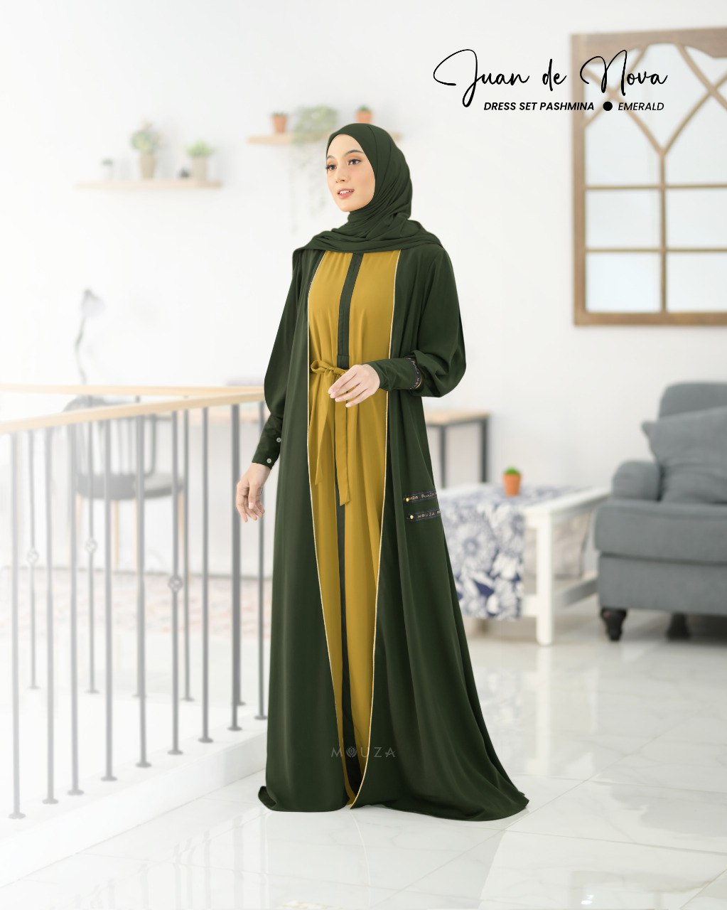 Juan De Nova Dress Set Pashmina by Mouza - Image 5
