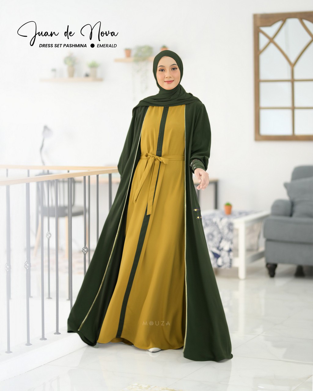 Juan De Nova Dress Set Pashmina by Mouza - Image 4