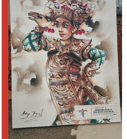 Lukisan Tari Bali 30x40