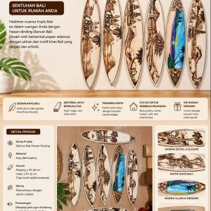 Hiasan Dinding Slancar Bali 40cm